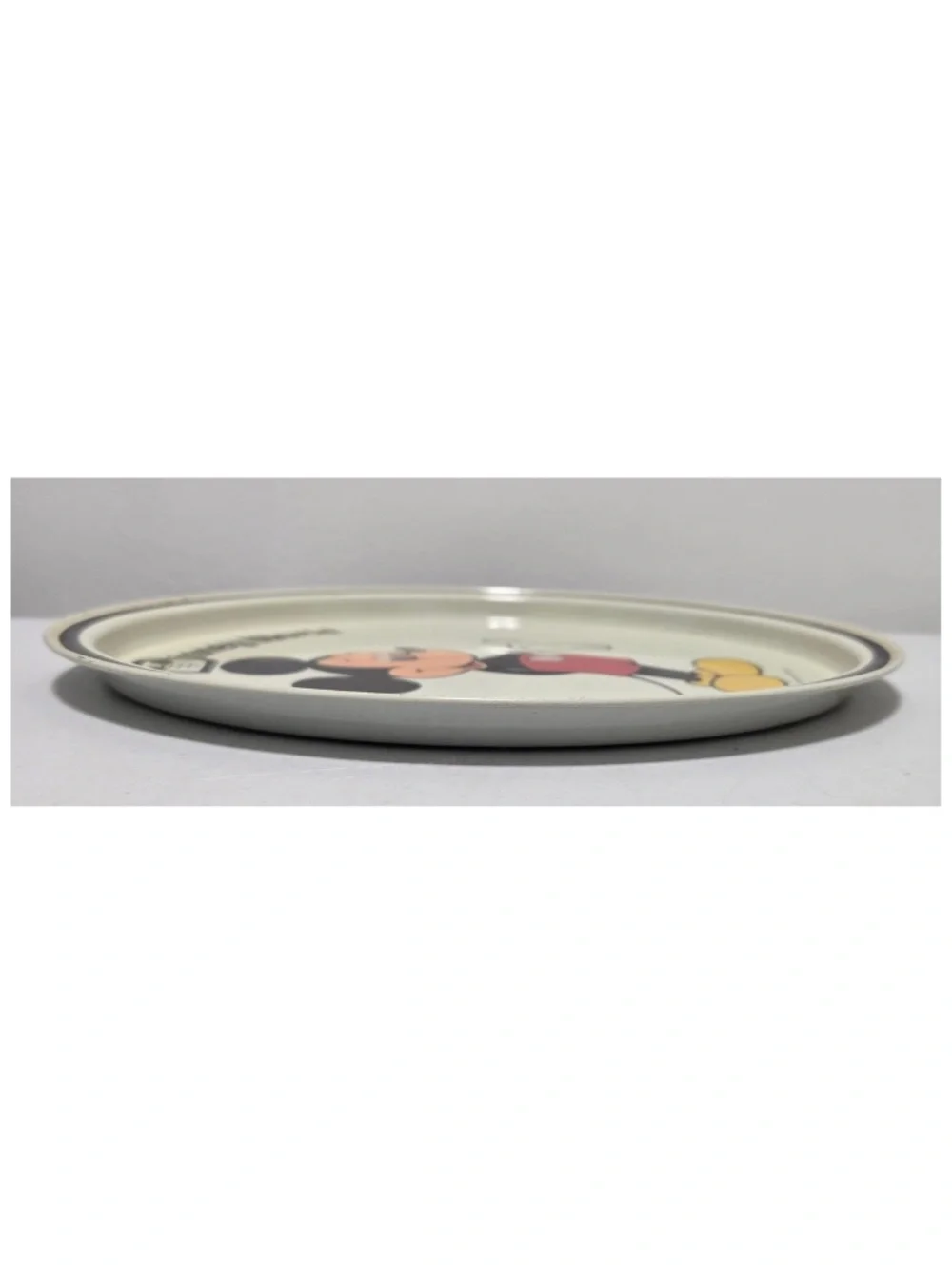 Vintage 70s Disney Plate Mickey Mouse Walt Disney World Large Circular Tin VTG